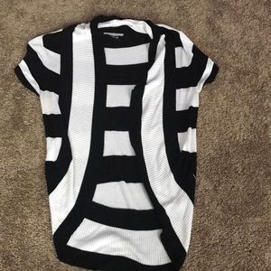 Black and white stripe SS cardigan